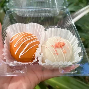 Strawberry and Birthday Cake Pop Balls