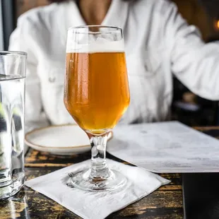 a glass of beer