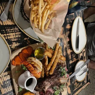 Surf and turf food specials