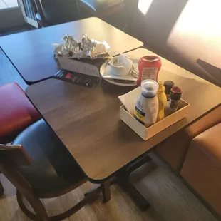 Uncleared table