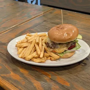 Breaking Bad burger (has pepper jack, avocado, and shrimp)