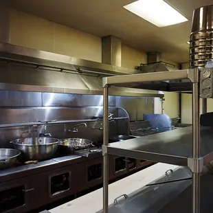 a kitchen with stainless steel appliances