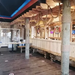 the inside of a restaurant