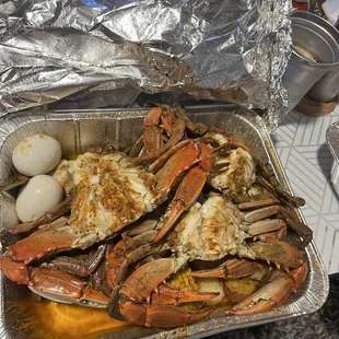 1 lb Blue Crab, 1/2 lb Shrimp and 1/2 lb Sausage