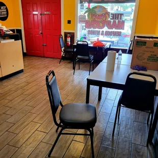 Sept 2021: Approx two tables inside. Take-out is BIG here