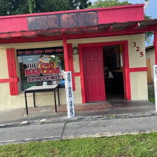 Outside the restaurant!