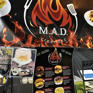 Menu at the Newark Day Fair