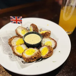 a plate of fried eggs