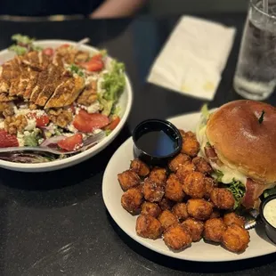 Strawberry chicken salad. Turkey guac burger.