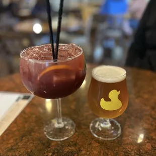 Sangria and a beer