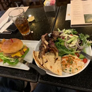Rack of ribs &amp; he got California burger...