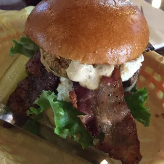 Crispy Jalapeño Goat Cheese Burger