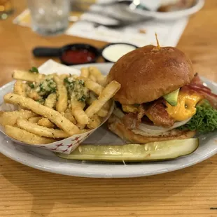 California Burger &amp; Garlic Fries.