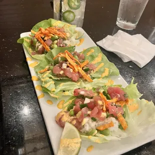 Ahi Poke Lettuce Cups