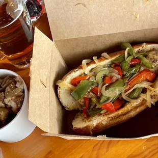 Potatoes and bratwurst