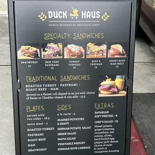 Menu as of 4-21-22
