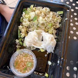 Fried rice and Thai dumplings