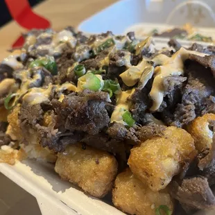 Bulgogi Tater Tots (half off on Tuesdays!)