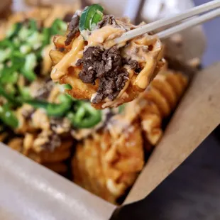 Bulgogi Waffle Fries Food IG: @nomswithsabs