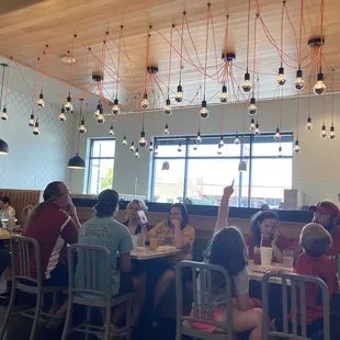 Back of restaurant seating