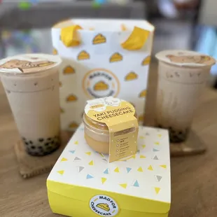 Brown Sugar Boba and Yaki Pudding Cheesecake