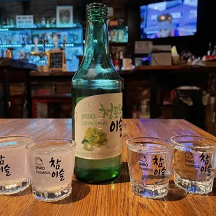 Fruit soju and green grape soju