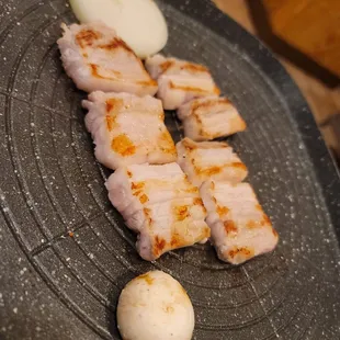 a close up of a plate of food
