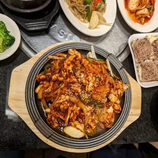 a plate of food on a table