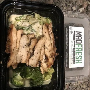 Chicken Alfredo with zoodles very delicious.