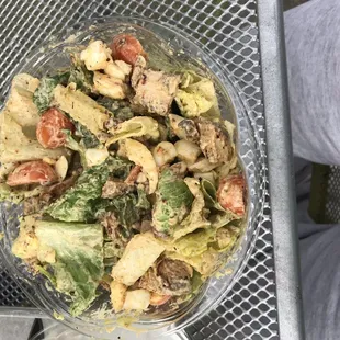 Cobb salad with sriracha ranch.