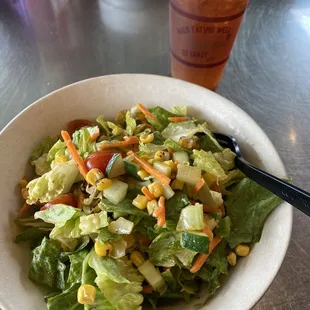 Create your own salad with shrimp