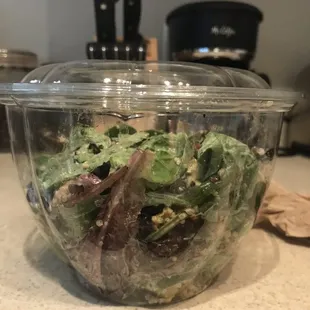 I ordered a big salad.  FILL IT UP.  This is easily a third empty.  You no longer have my business.