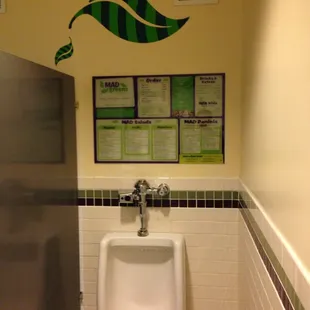 Menu in the restroom! Passcode is 1492