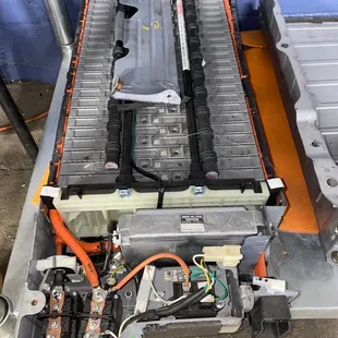 This is a picture of the inside of a Toyota Hybrid Battery
