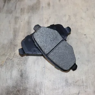 This is a picture of Brake Pads. Brake Pads are the friction part that is pressed on the Brake Rotors to stop your vehicle