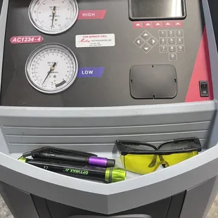 AC refrigerant machine used to make sure your car's air conditioner will keep you cool