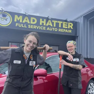 Services Techs Sarah and Emily