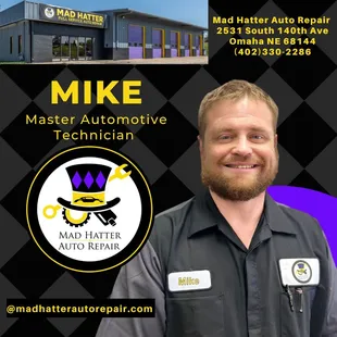 Meet Master Level Tech Mike! He is the latest addition to join the Mad Hatter Crew!