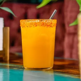 a glass of orange juice