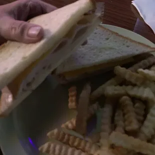 The "turkey club" sandwich.