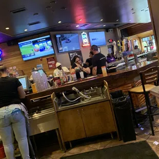 customers at the bar
