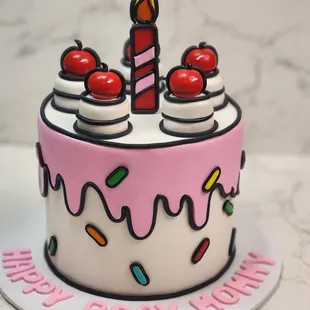 Cartoon cake! 2D cake!:)