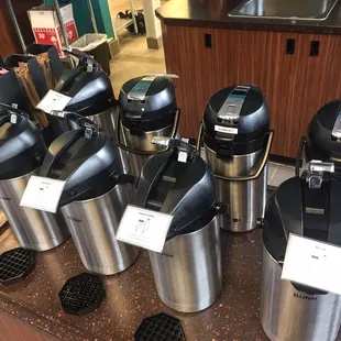 Fresh brewed coffee ready to go