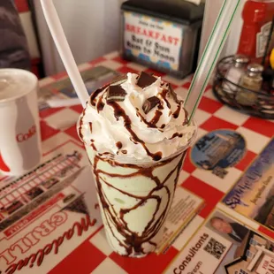 Chocolate mint shakes. Shakes o the month!