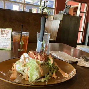 a plate of food on a table