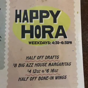 Happy Hours Specials