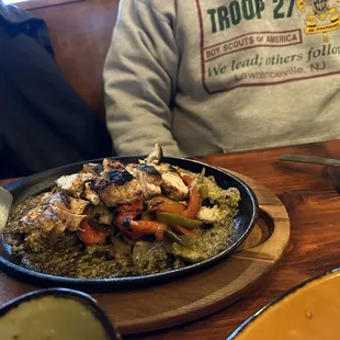 Sizzling chicken fajita
