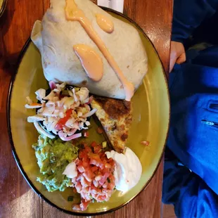 4" X 6" is what they call a burrito! What a plate for $15! Omg it was all tasty &amp; Amazing too!