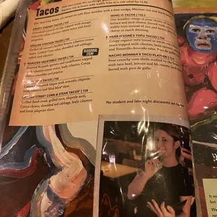 a page in a magazine