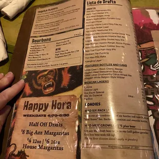happy bears menu